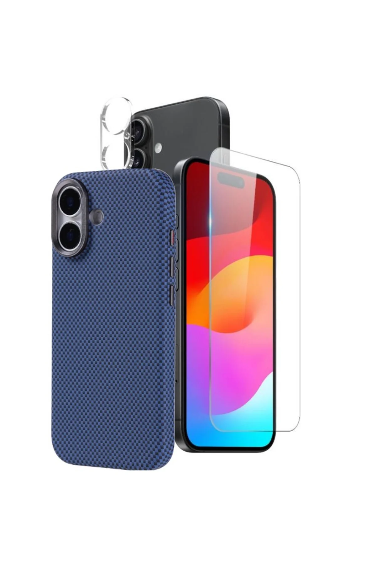 iphone 17 case next multi 3 piece carbon set case screen protector camera protector