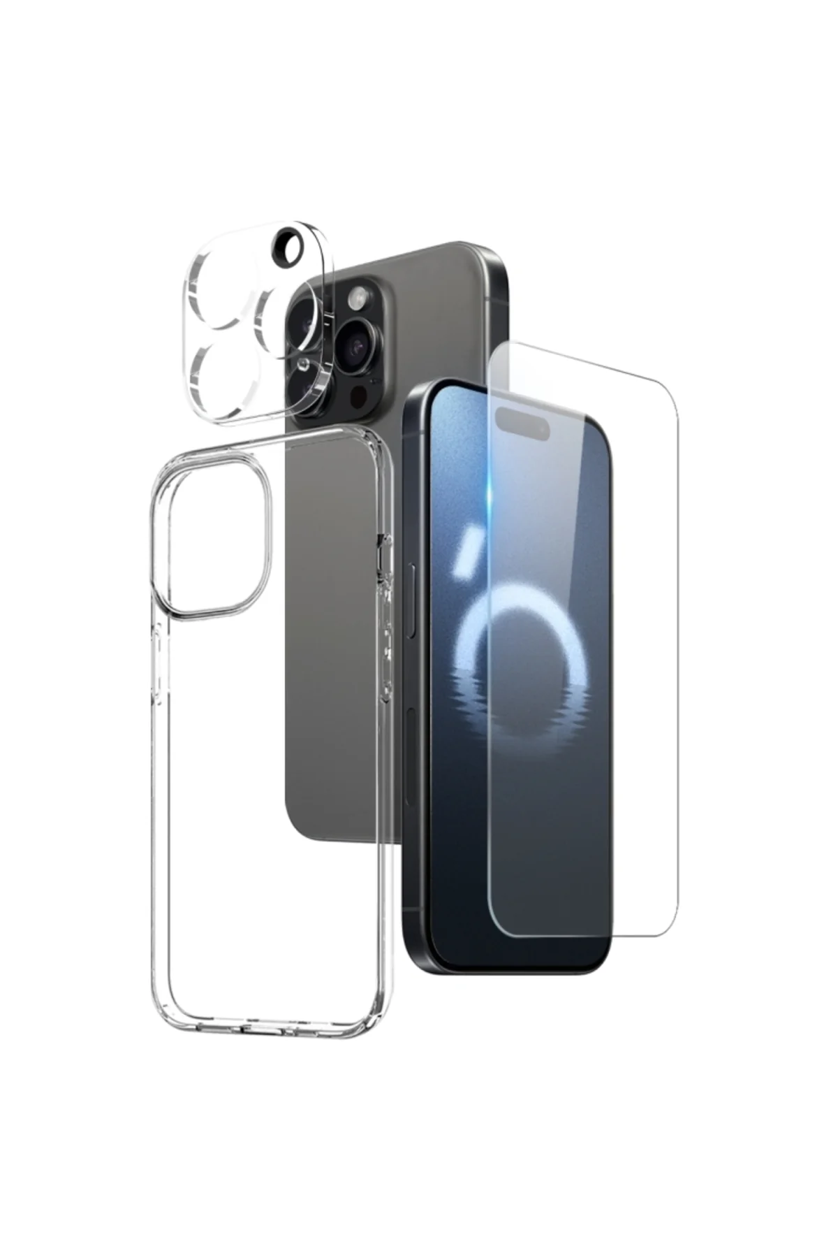 6b52f6a9eb33715af4080ed85623b840.png iPhone 16 Pro Max 3-in-1 Case Set | Crystal Clear TPU