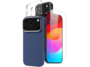 iphone 17 pro max case next multi 3 piece carbon set case, screen protector, camera protector